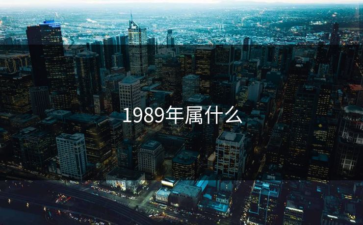 1989年属什么