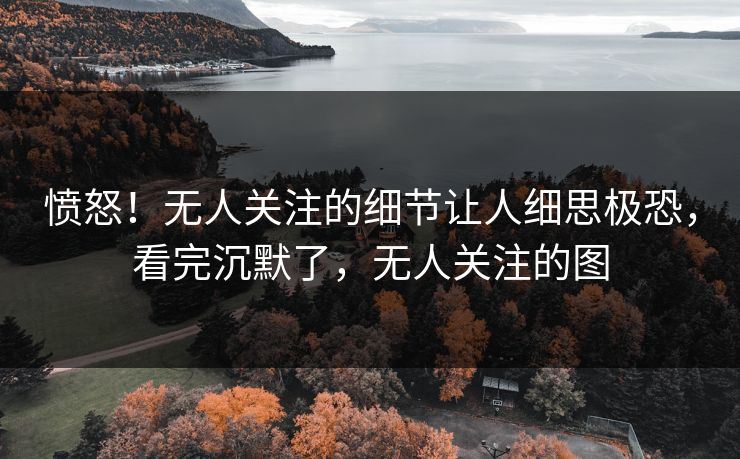 愤怒！无人关注的细节让人细思极恐，看完沉默了，无人关注的图