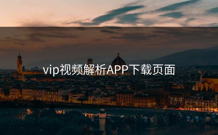 vip视频解析APP下载页面